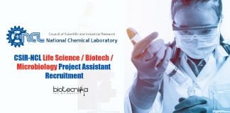 CSIR-NCL Recruitment 2020