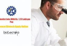 CSIR Scientist Jobs With Rs. 1.23 Lakh pm Salary – Life Science/Biotech Apply Online CSIR-NEERI Biotech Scientist Jobs