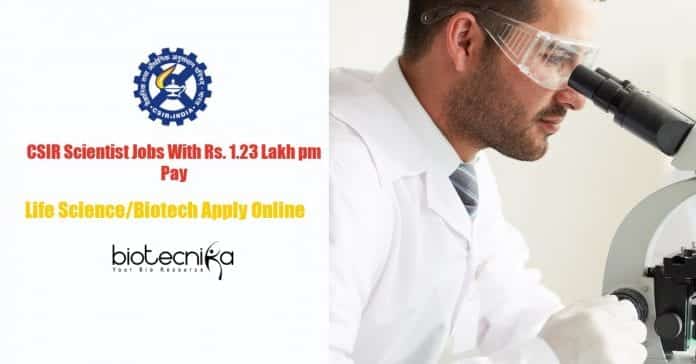 CSIR-NEERI Biotech Scientist Jobs