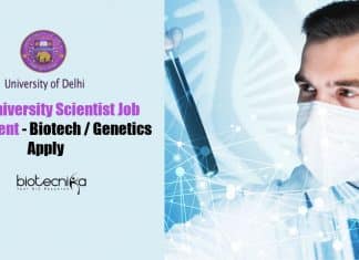 Delhi University Scientist Job