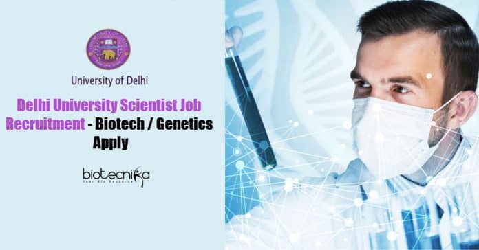 Delhi University Scientist Job