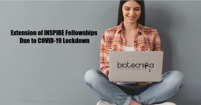 Extension of INSPIRE Fellowship