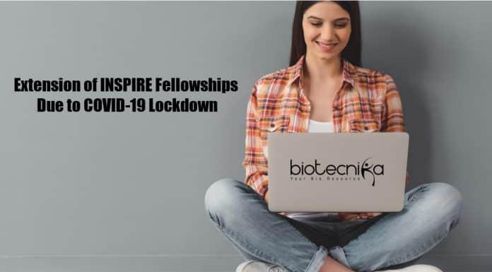 Extension of INSPIRE Fellowship
