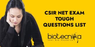 CSIR Exam Difficult Questions