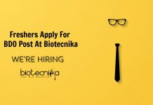 Freshers Job – Apply Online For BDO Post At Biotecnika Bangalore BDO Job at Biotecnika