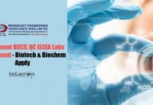 Government BECIL QC ELISA Labs Recruitment – Biotech & Biochem Apply Government BECIL Jobs