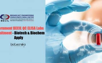 Government BECIL QC ELISA Labs Recruitment – Biotech & Biochem Apply Government BECIL Jobs