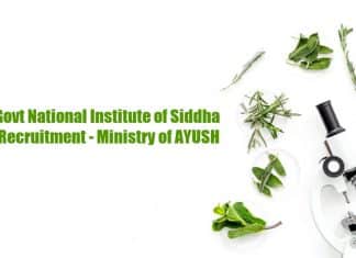 Govt AYUSH Job Openings