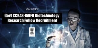 Govt CCRAS-RAIFD Biotechnology Research