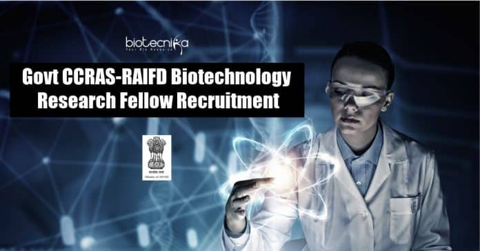 Govt CCRAS-RAIFD Biotechnology Research