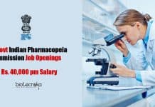 45+ Govt Indian Pharmacopeia Commission Job Openings – Rs. 40,000 pm Salary Govt IPC Vacancies