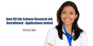 Govt ZSI Zoology Research
