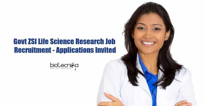 Govt ZSI Zoology Research