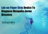 Mini Laboratory-on-Paper Strip Device To Diagnose Mosquito-Borne Diseases Lab-on-Paper Strip Diagnostic Device