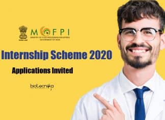 MoFPI Internship Scheme 2020