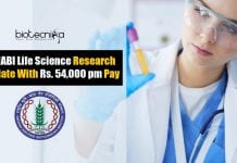 Govt NABI Life Science Research Associate With Rs. 54,000 pm Pay NABI Life Science Recruitment