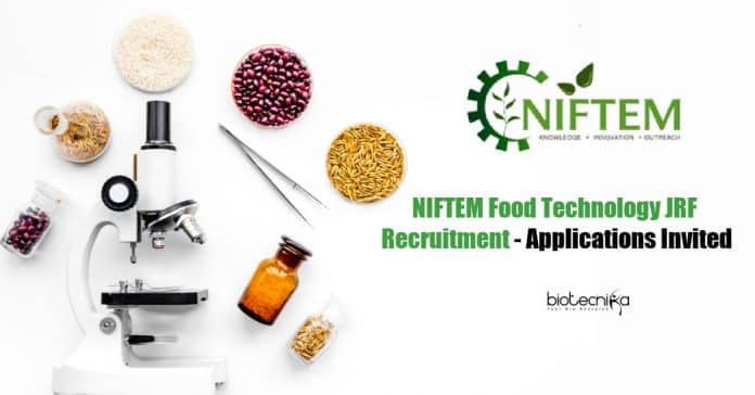 NIFTEM Food Tech JRF