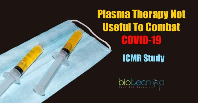 Plasma therapy not useful