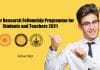 Summer Research Fellowship Programme for Students and Teachers 2021 Summer Research Fellowship Programme