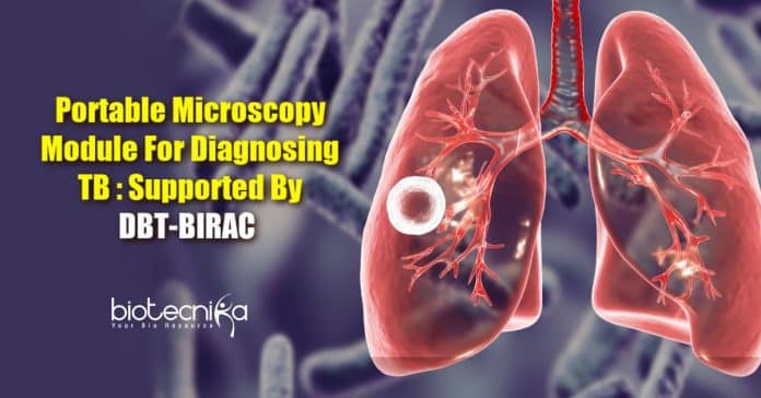 TB diagnosing portable microscopy