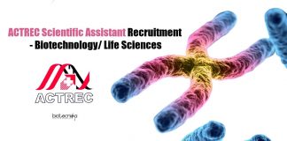 ACTREC Scientific Assistant Recruitment