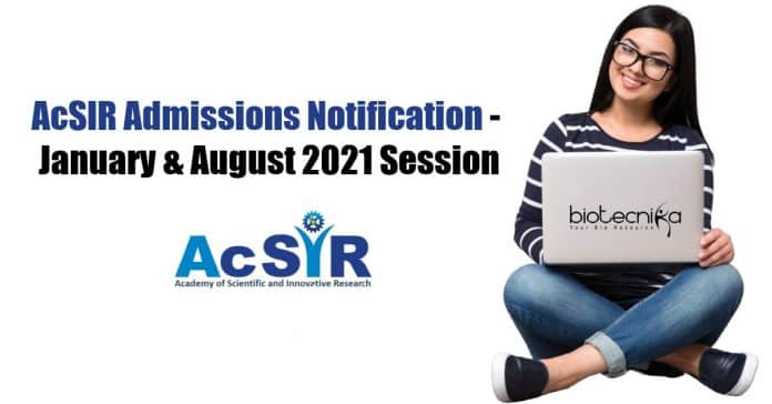 AcSIR PhD Admission Notification