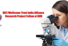 DBT/Wellcome Trust India Alliance Research Project Fellow at BHU BHU Research Project Fellow