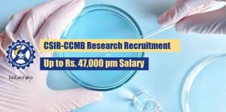 CCMB Research Recruitment 2020
