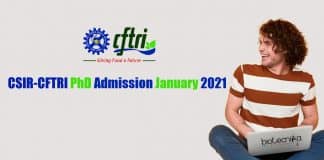 CSIR-CFTRI Admission PhD 2021