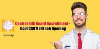 Central Silk Board Recruitment