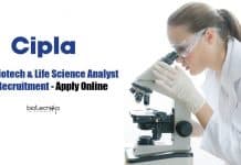 Cipla Biotech & Life Science Analyst Job Recruitment – Apply Online Cipla Biotech