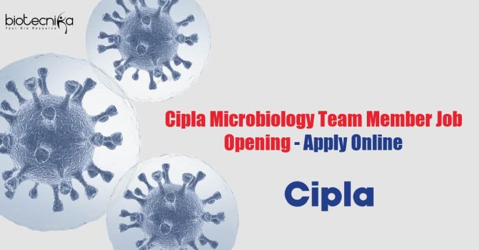 Cipla Microbiology Jobb