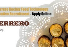Ferrero Rocher Food Technology Executive Recruitment – Apply Online Ferrero Rocher Job Openings