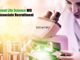 Govt Life Science Vacancies