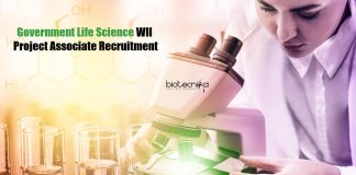 Govt Life Science Vacancies