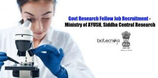 Govt Research Fellow Job