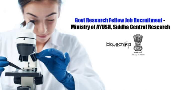 Govt Research Fellow Job