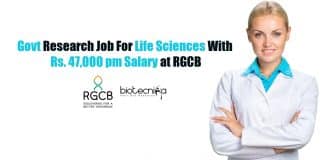 Govt Research Job