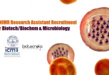 ICMR-NIMR Research Assistant Recruitment For Biotech/Biochem & Microbiology ICMR-NIMR Research Assistant Recruitment
