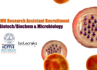 ICMR-NIMR Research Assistant Recruitment