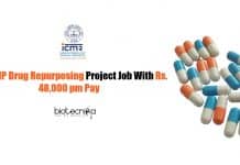 National Institute of Pathology Drug Repurposing Project Job With Rs. 48,000 pm Pay ICMR-NIP Scientist Job