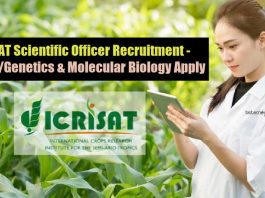 ICRISAT Scientific Officer Recruitment