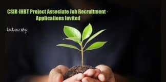 IHBT Botany Project Recruitment