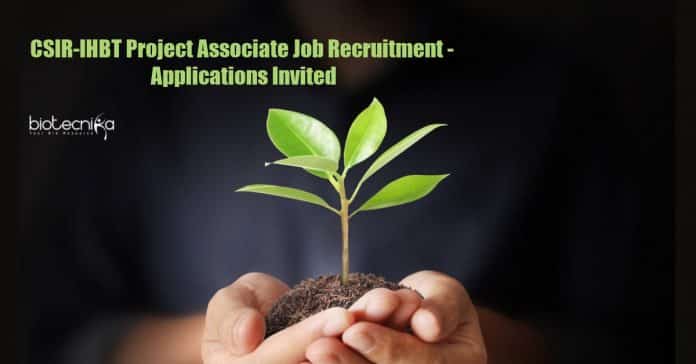 IHBT Botany Project Recruitment