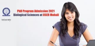 IISER Mohali PhD Admission
