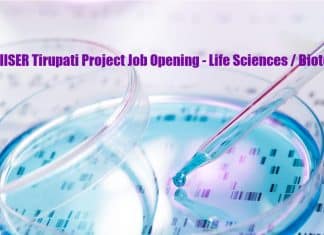 IISER Tirupati Project Job