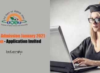 INST PhD Admission 2021