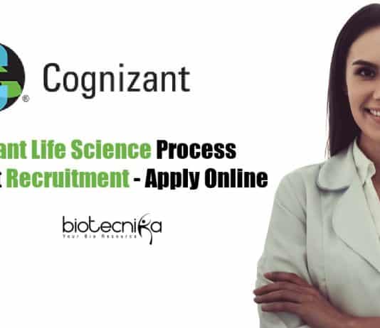 Cognizant Life Science Process Specialist Recruitment – Apply Online Life Science Cognizant Job