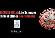 NICPR COVID-19 Lab Life Sciences Technical Officer Recruitment NICPR Jobs For Lifesciences
