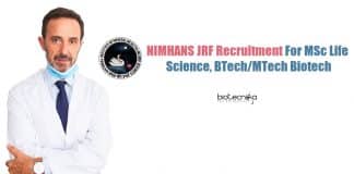 NIMHANS JRF Jobs ADBS